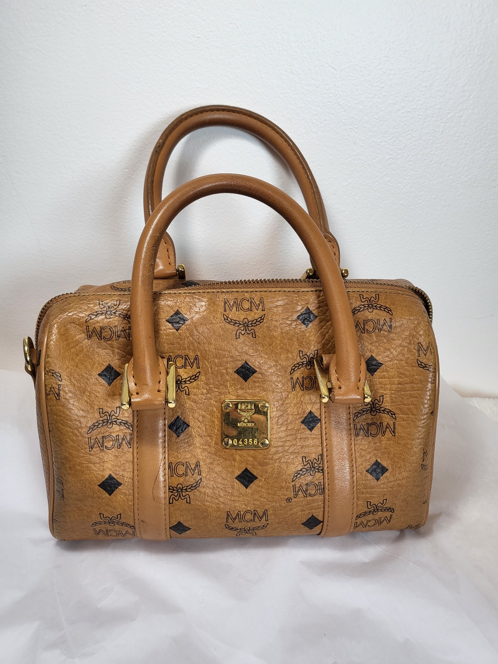 MCM Authentic
Visetos Cognac Mini Boston Bag - Brown - Picture 2 of 9